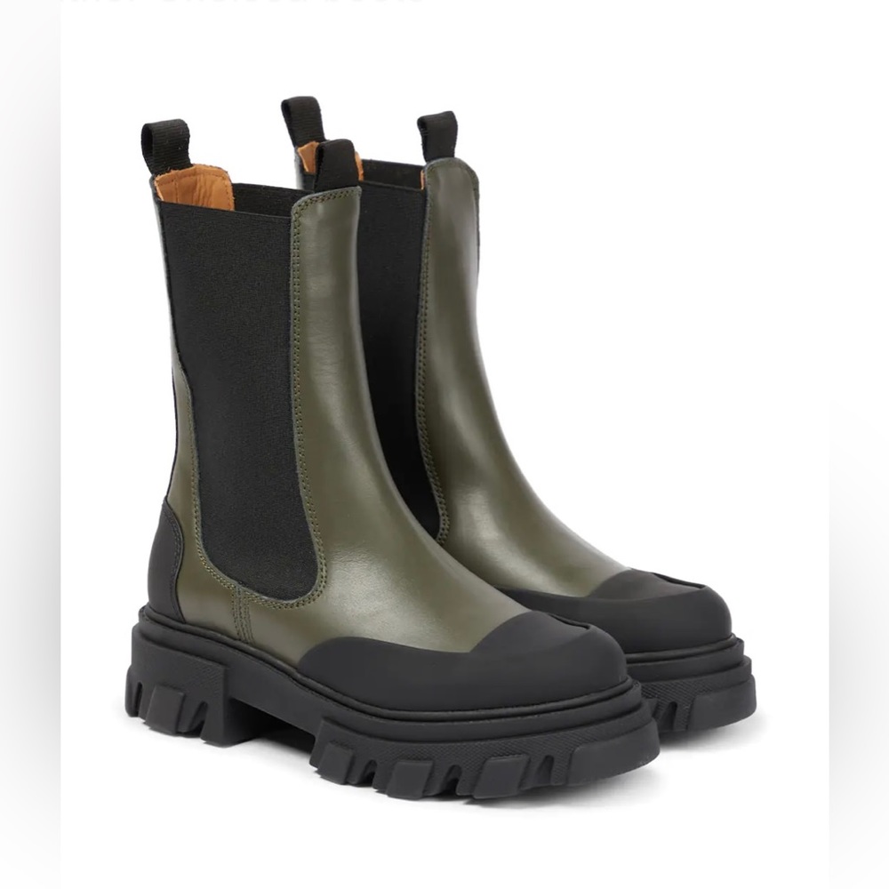 GANNI Leather Chelsea Boots | Size 39 (US 9)